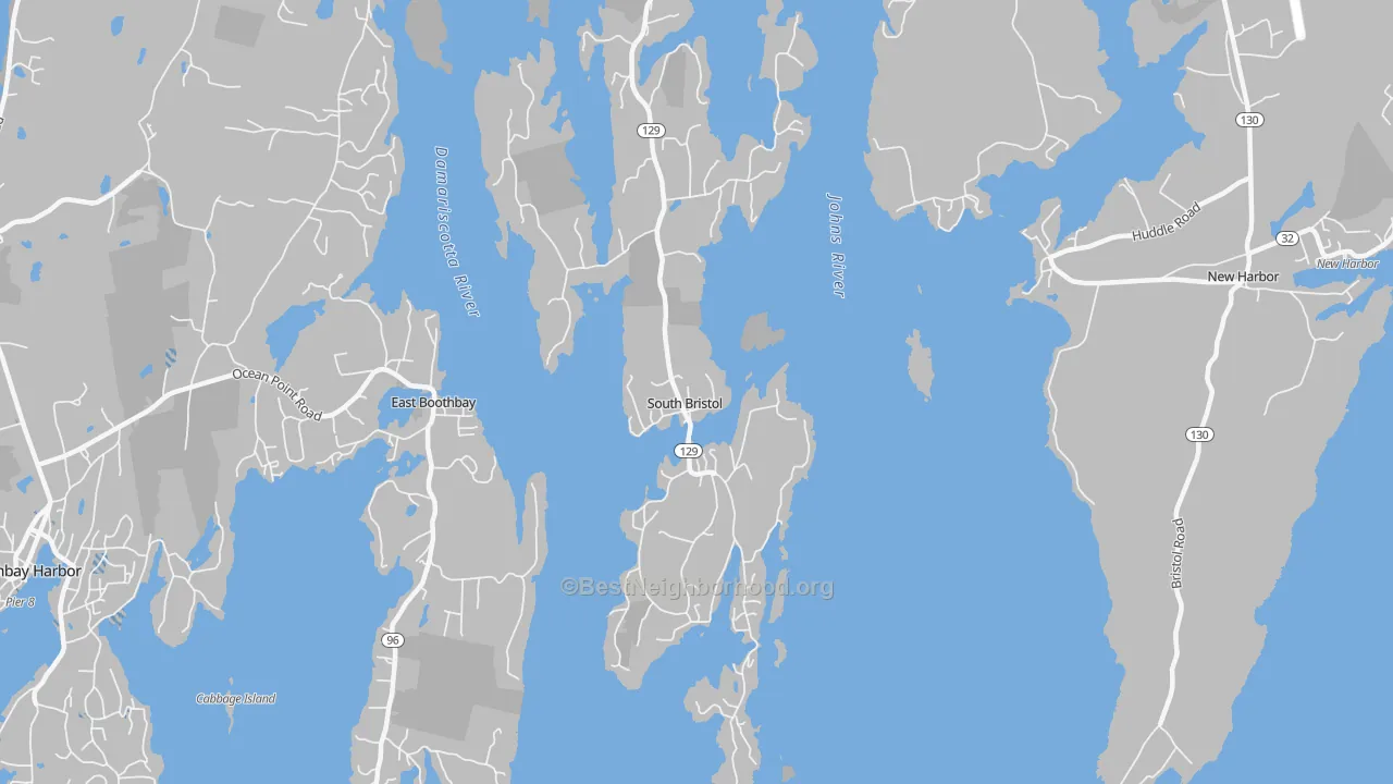 Transit Grade map of South Bristol, ME