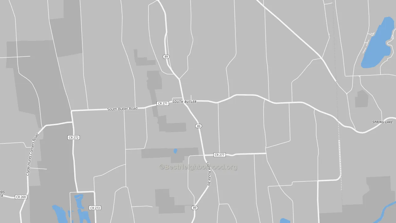 Transit Grade map of South Butler, NY