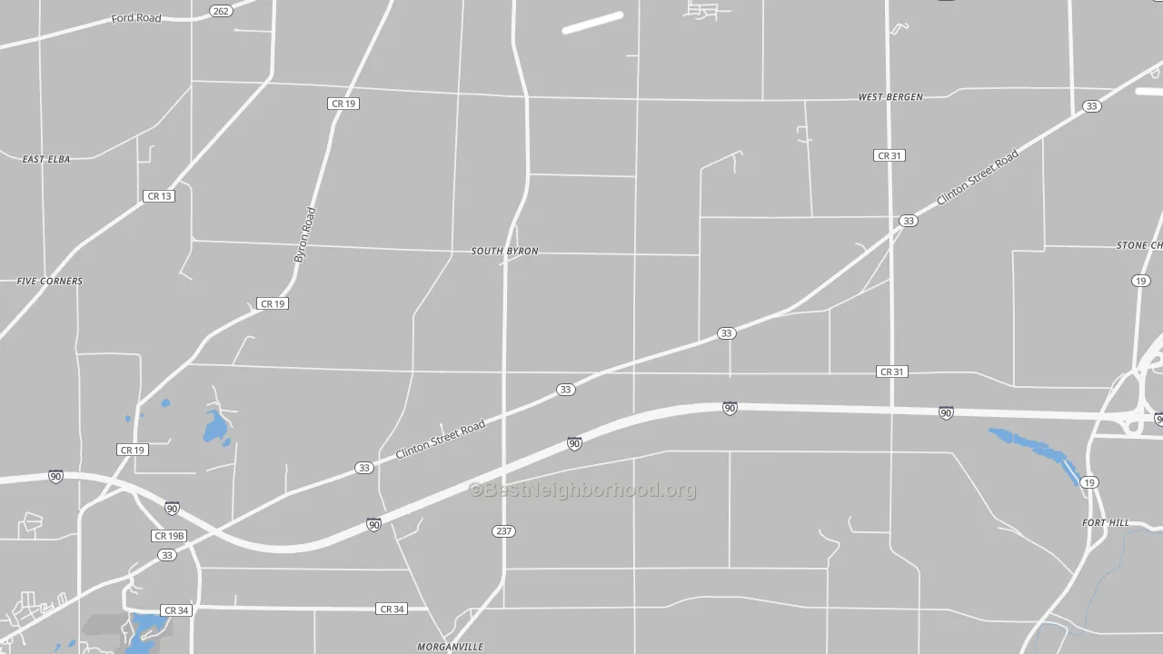 Transit Grade map of South Byron, NY