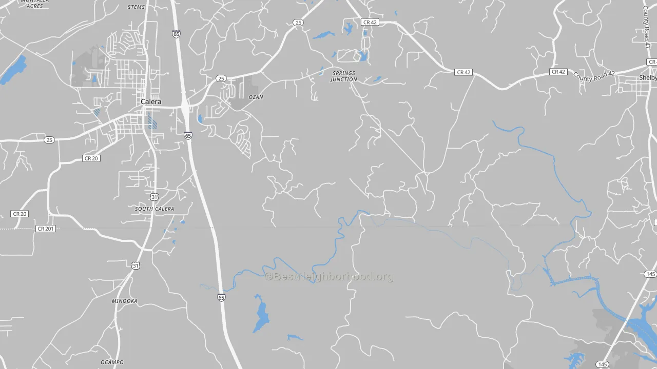 Transit Grade map of South Calera, AL