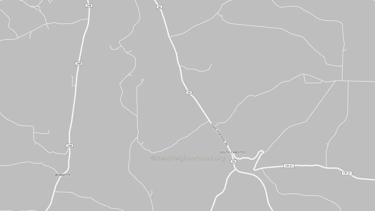 Transit Grade map of South Canisteo, NY