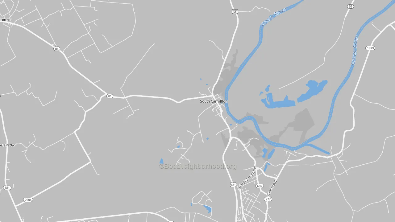 Transit Grade map of South Carrollton, KY