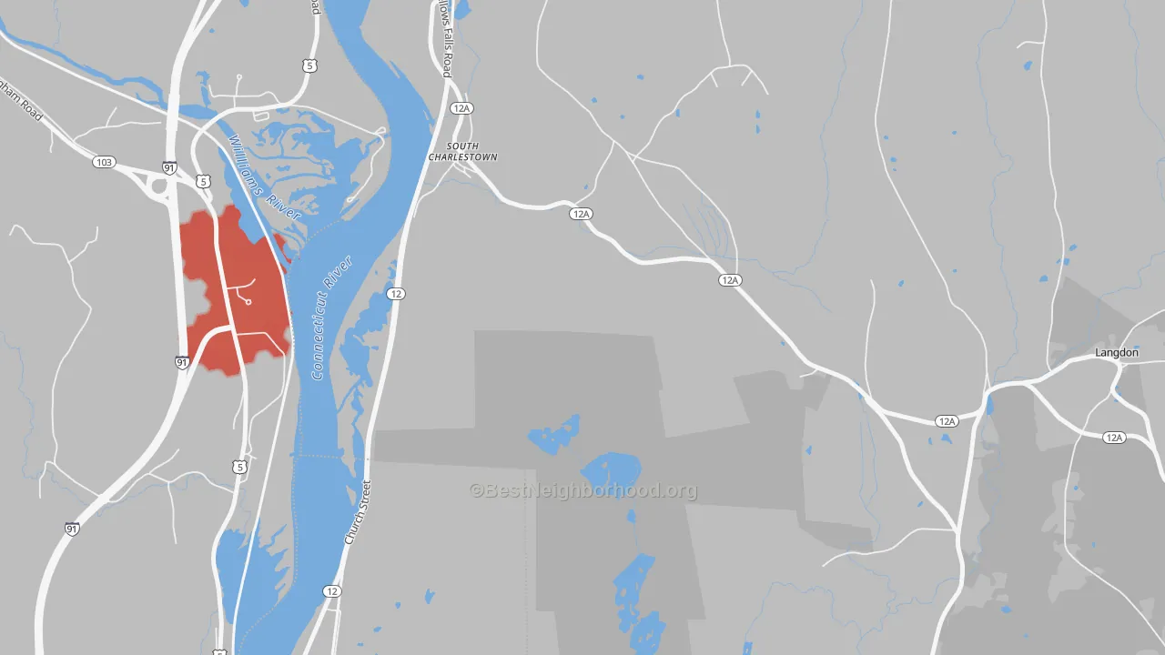 Transit Grade map of South Charlestown, NH