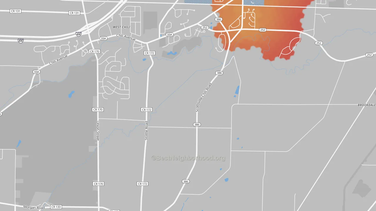 Transit Grade map of South Chili, NY