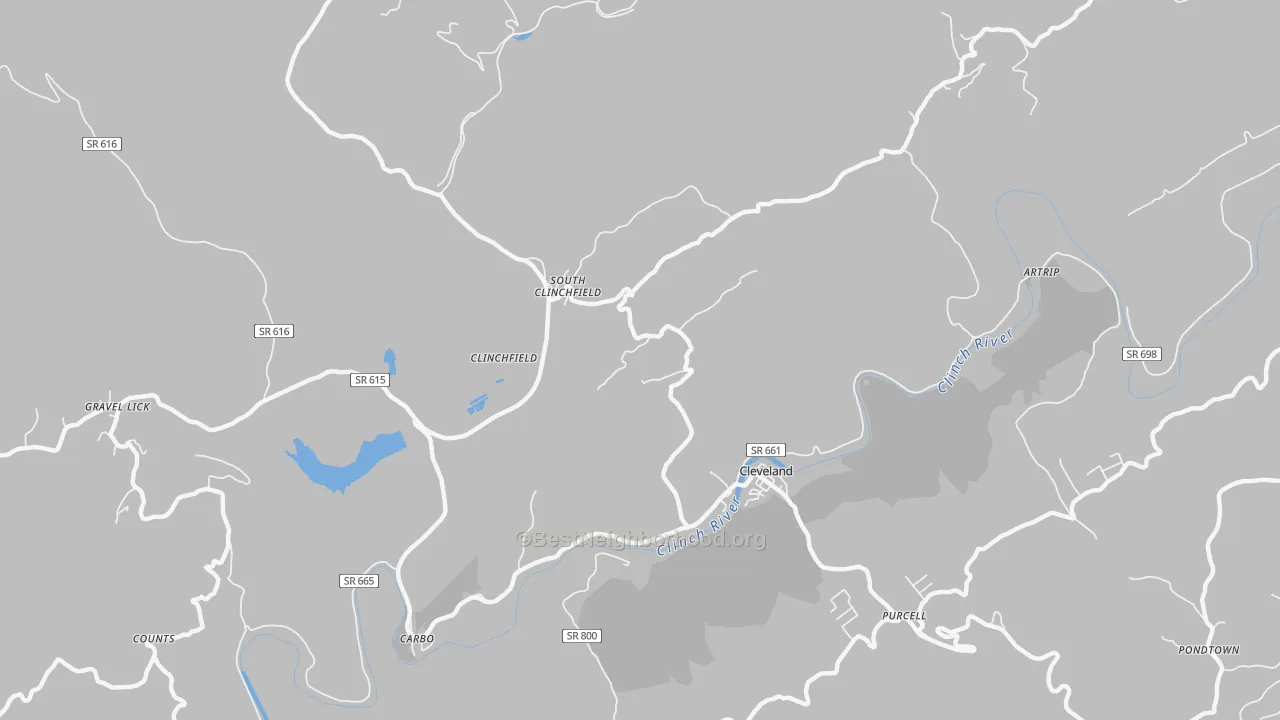 Transit Grade map of South Clinchfield, VA