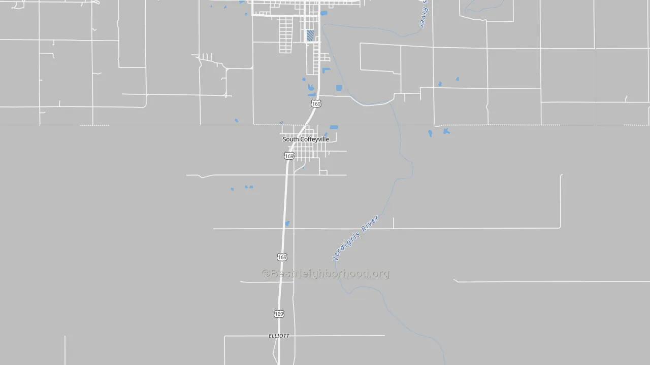 Transit Grade map of South Coffeyville, OK