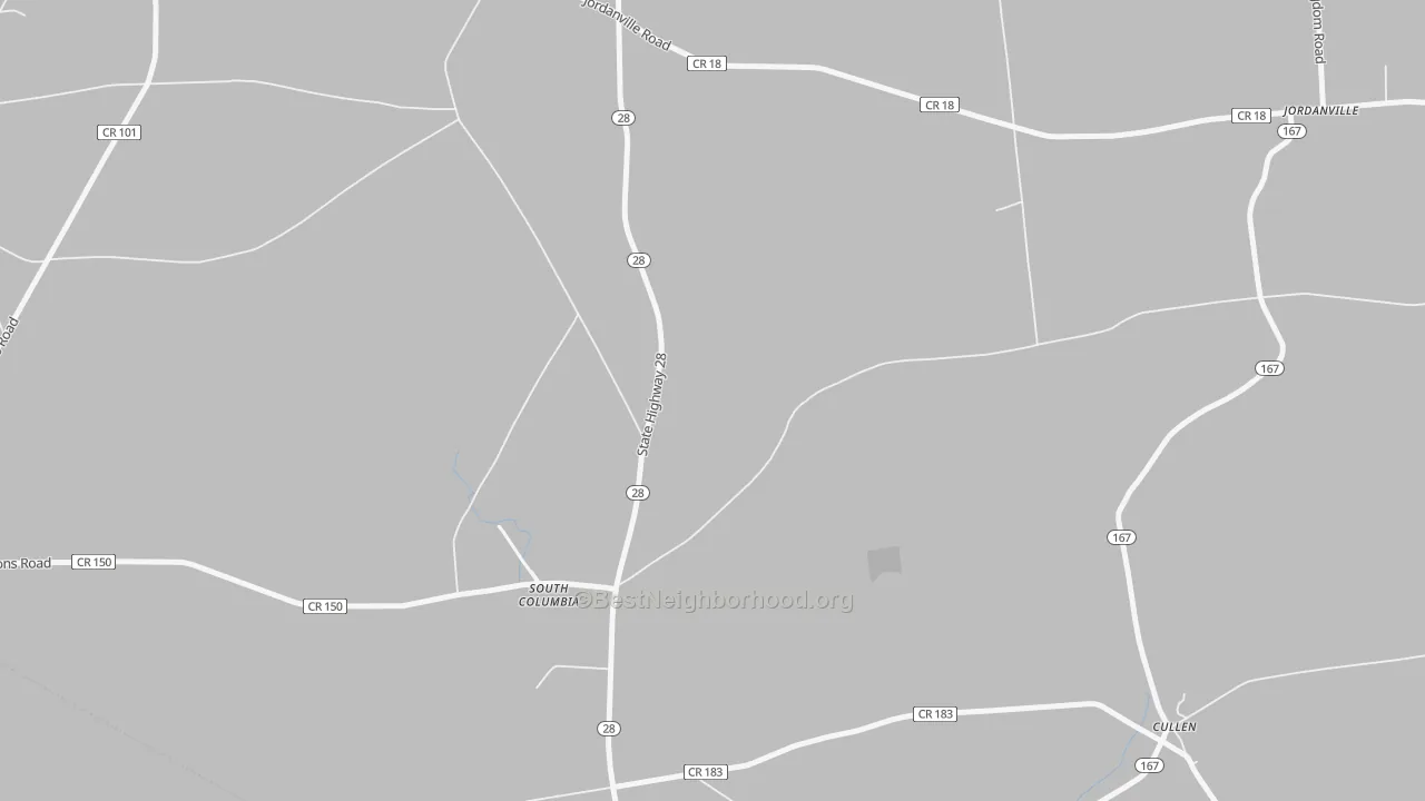 Transit Grade map of South Columbia, NY