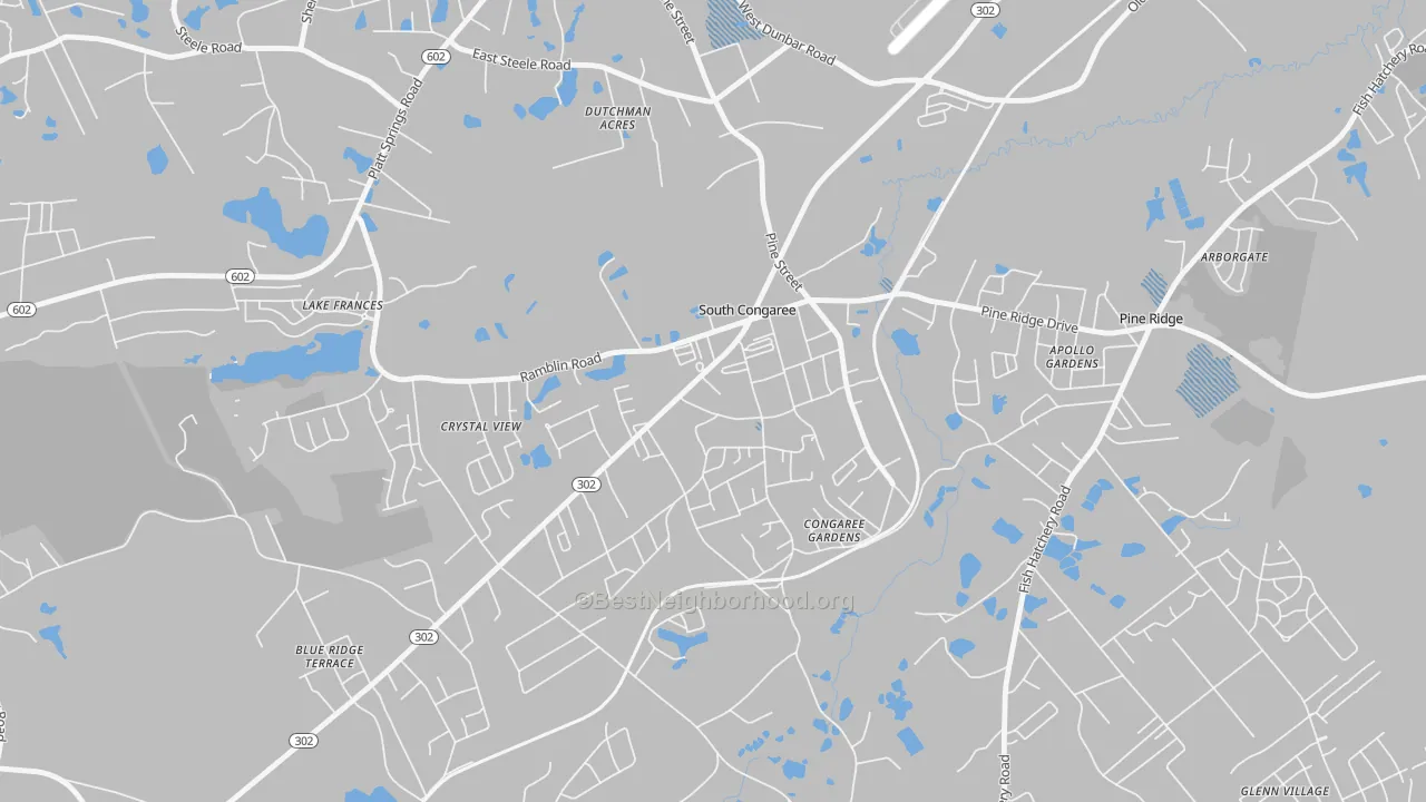 Transit Grade map of South Congaree, SC
