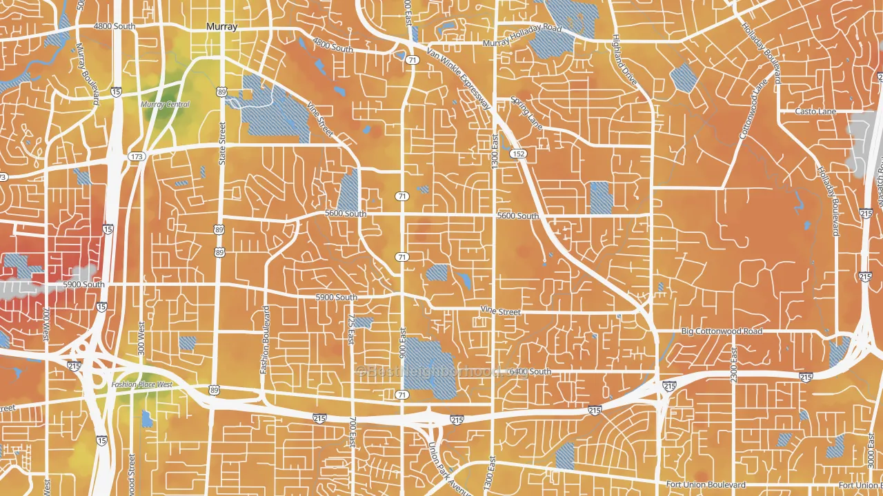Transit Grade map of South Cottonwood Acres, Murray, UT