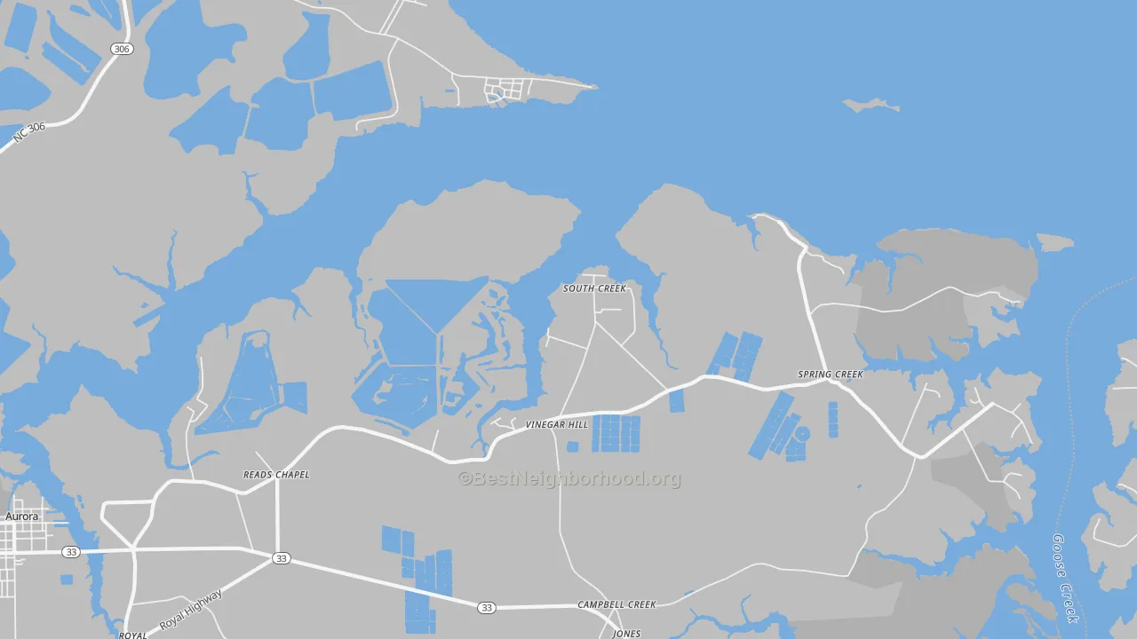 Transit Grade map of South Creek, NC
