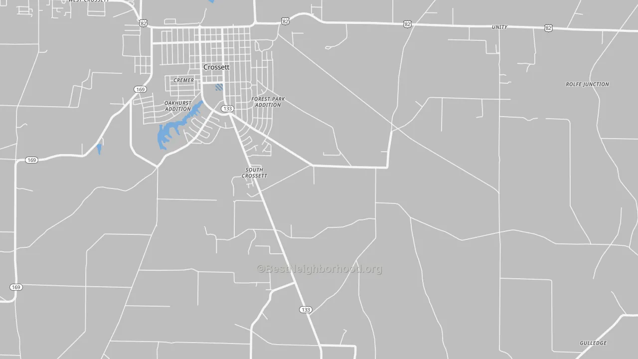 Transit Grade map of South Crossett, AR