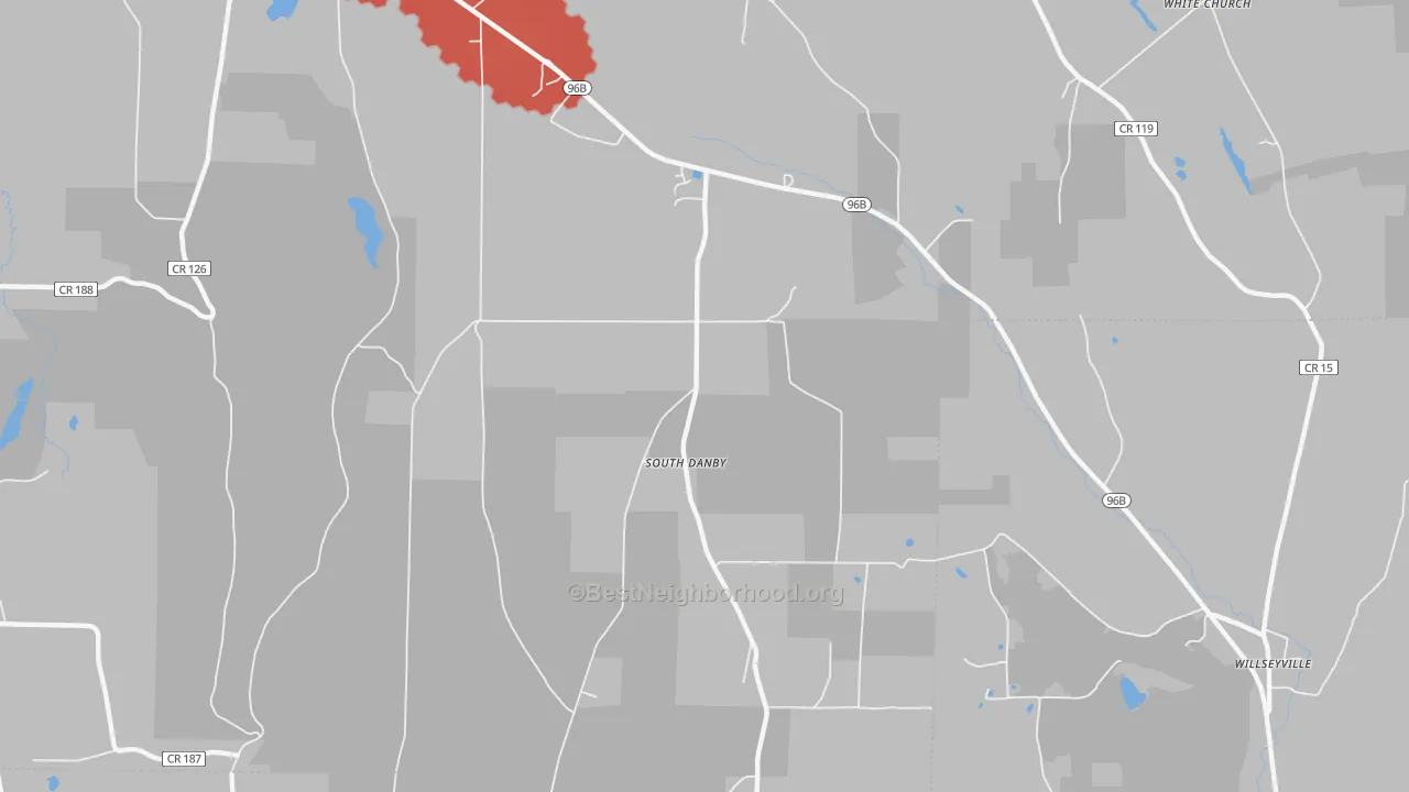 Transit Grade map of South Danby, NY