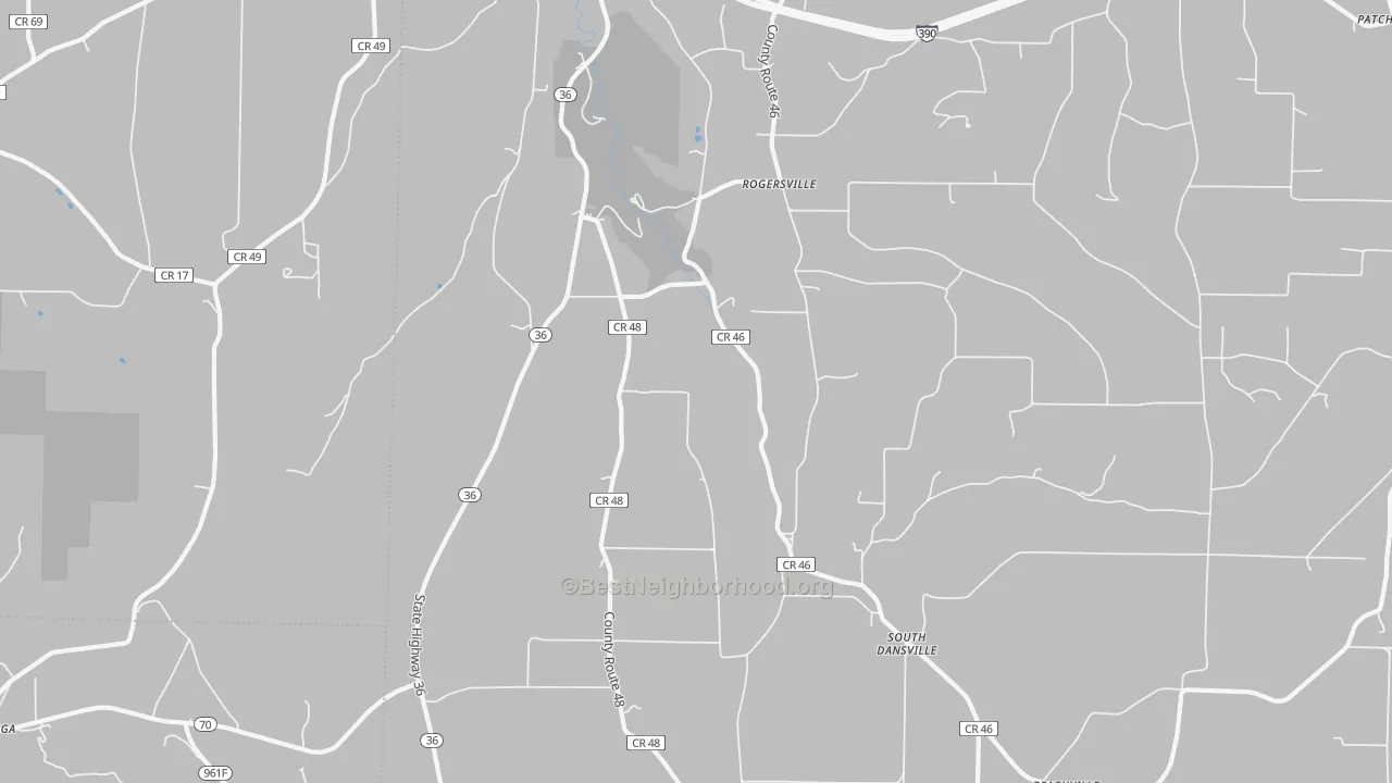 Transit Grade map of South Dansville, NY