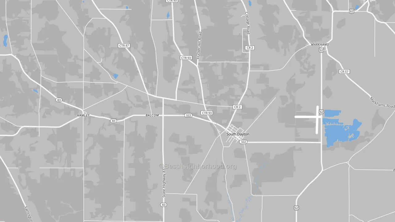 Transit Grade map of South Dayton, NY