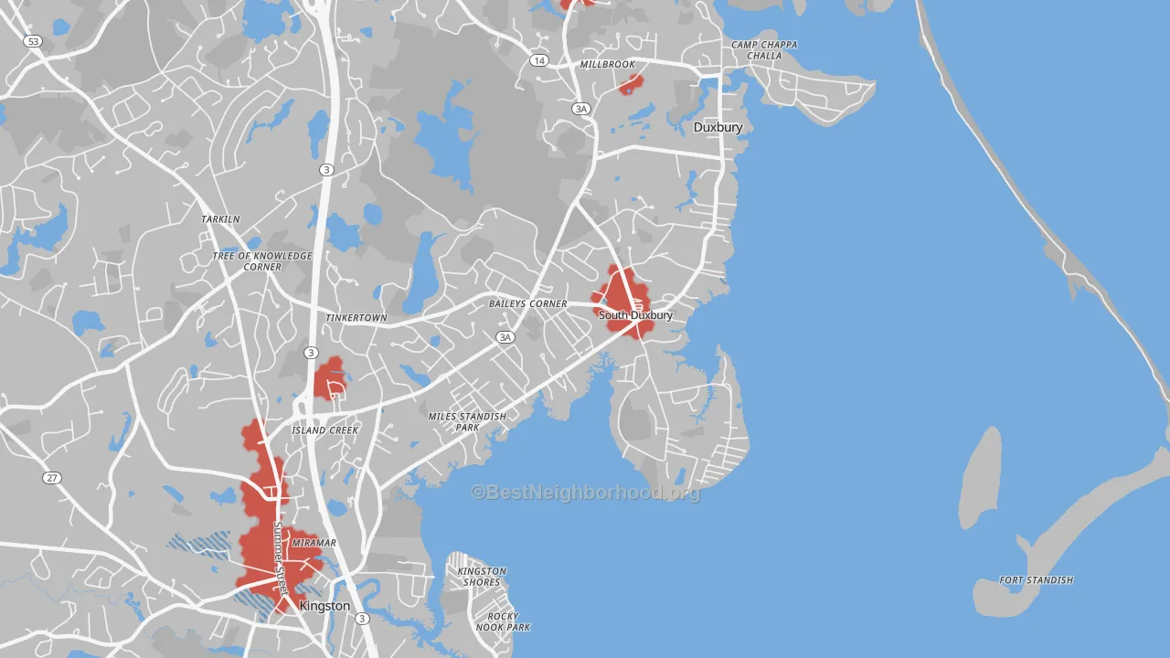 Transit Grade map of South Duxbury, Duxbury, MA