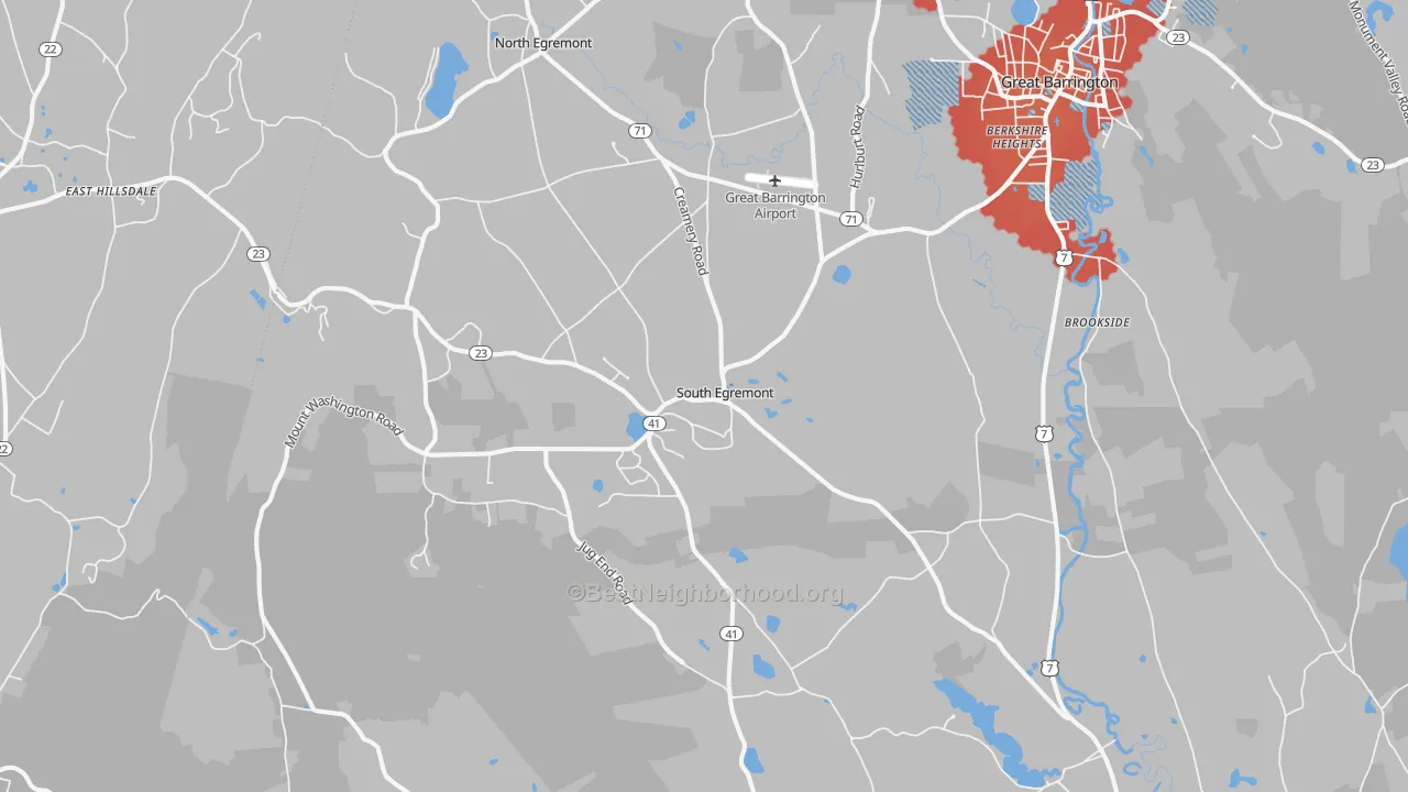 Transit Grade map of South Egremont, MA