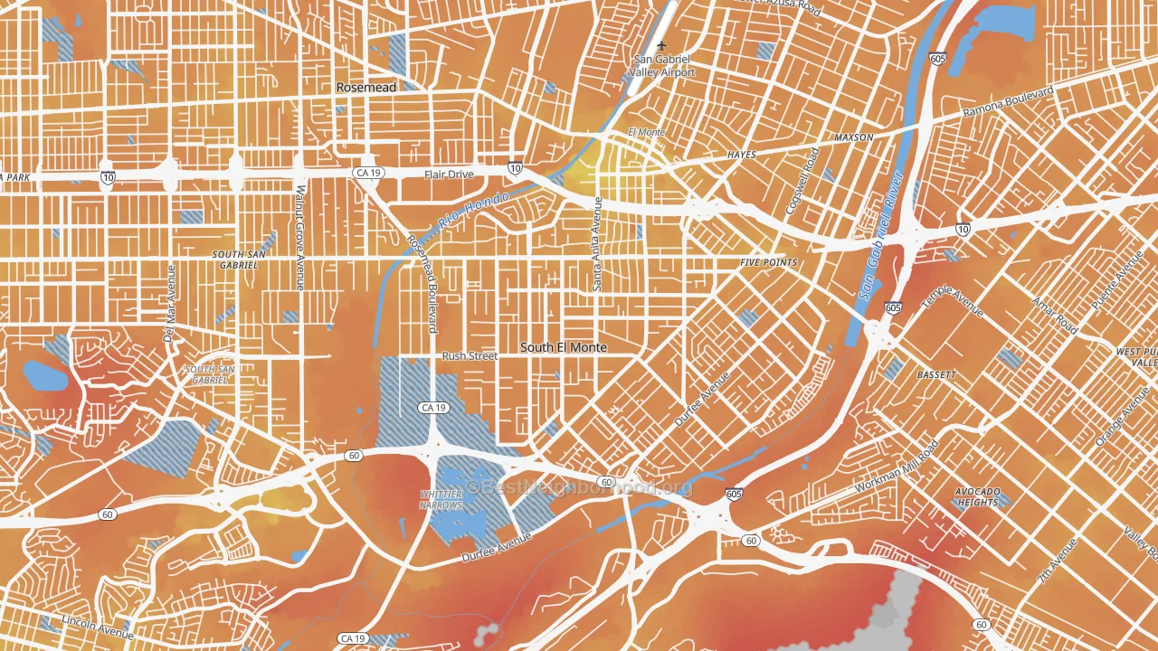 Transit Grade map of South El Monte, CA