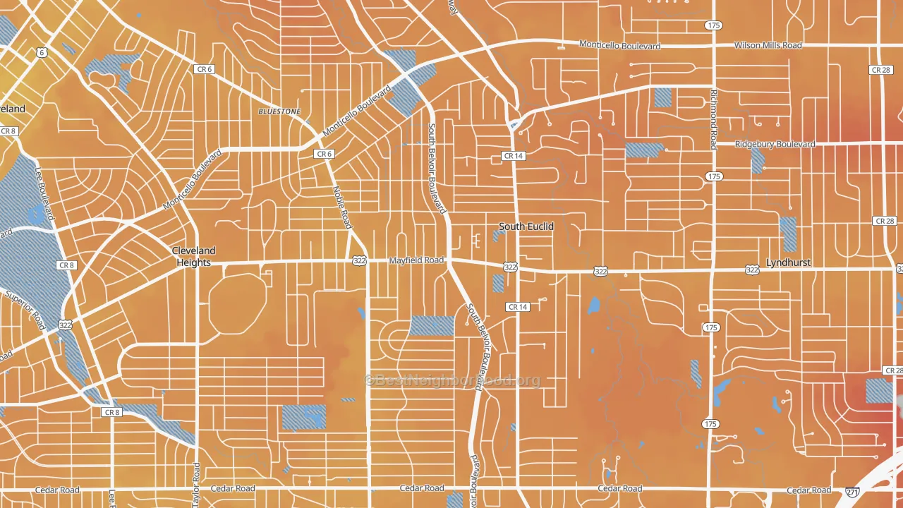 Transit Grade map of South Euclid, OH