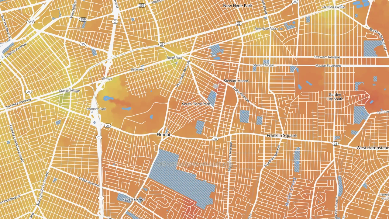 Transit Grade map of South Floral Park, NY