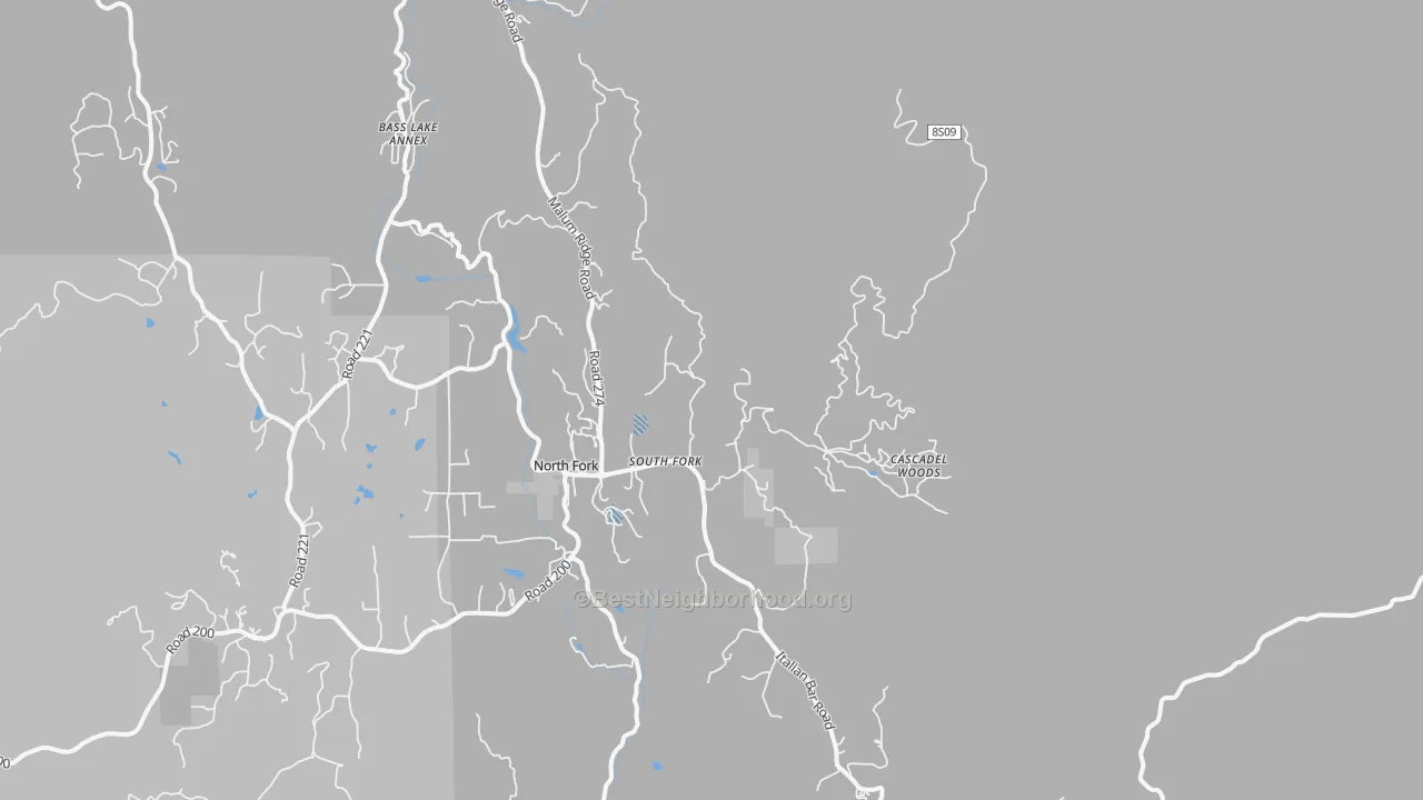Transit Grade map of South Fork, CA