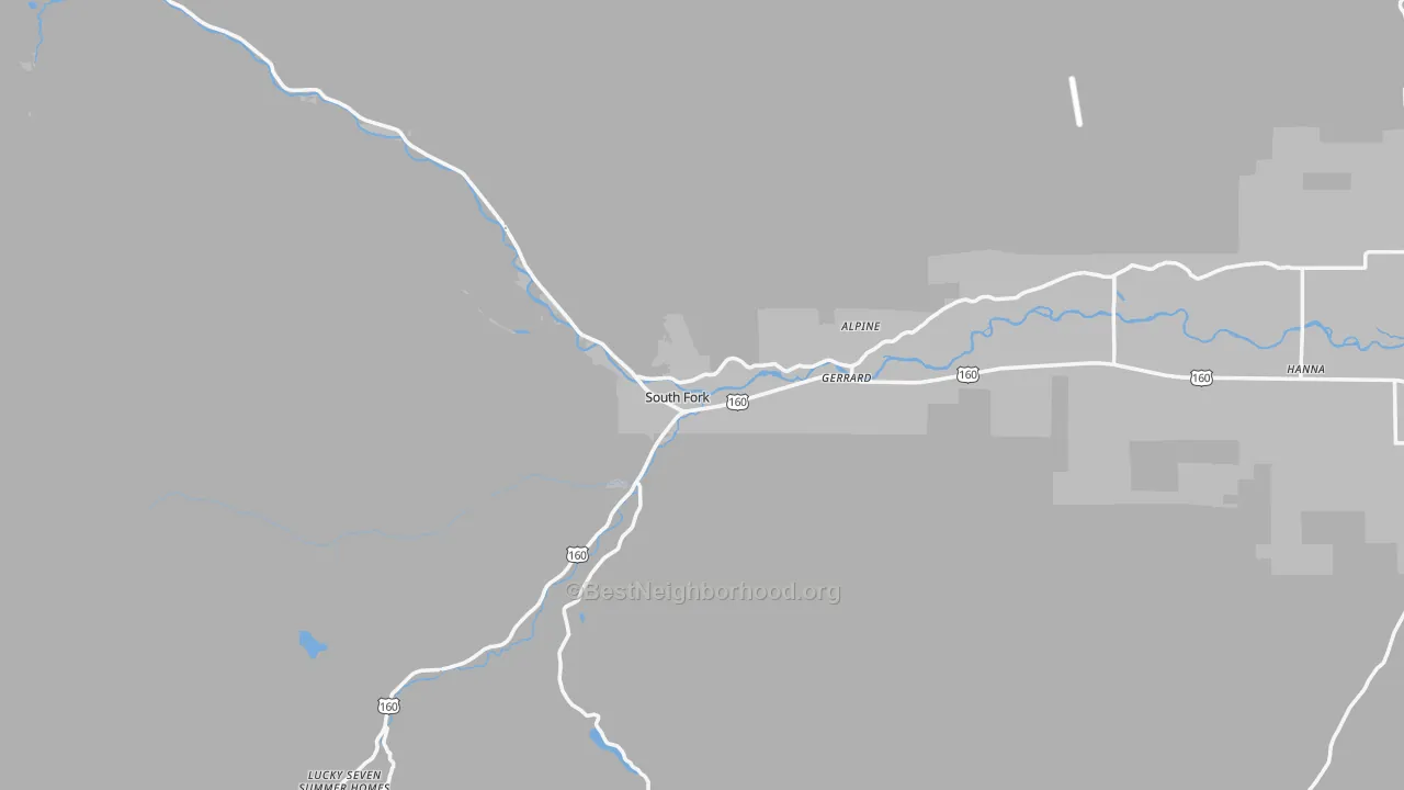 Transit Grade map of South Fork, CO