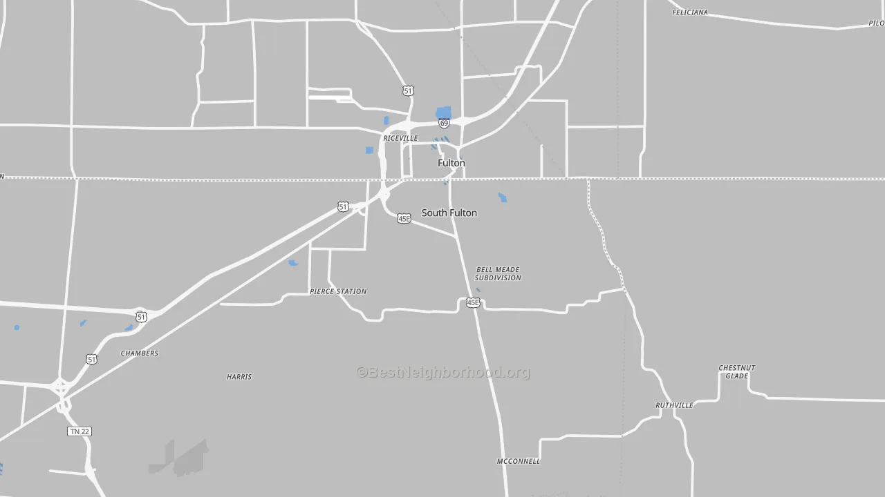 Transit Grade map of South Fulton, TN