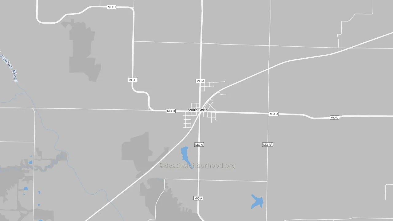 Transit Grade map of South Gorin, MO