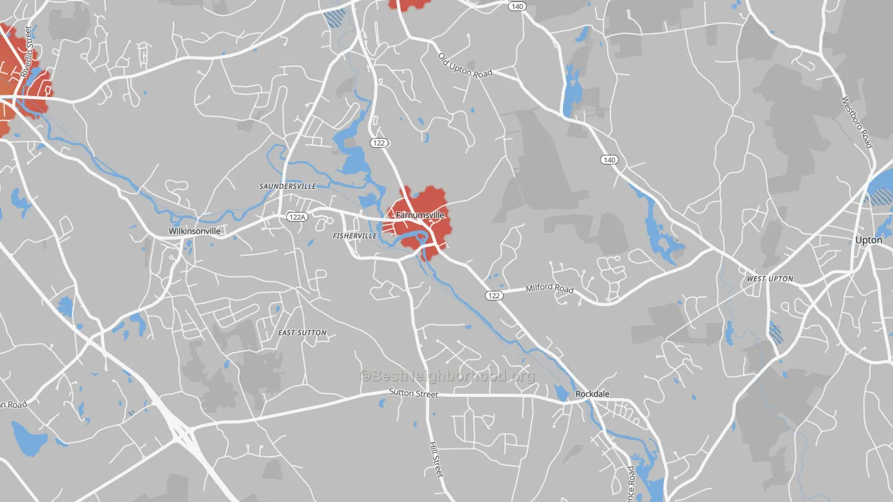 Transit Grade map of South Grafton, MA