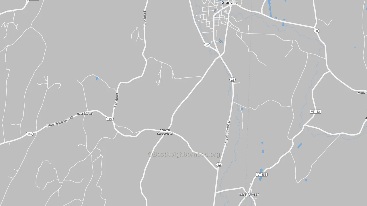 Transit Grade map of South Granville, NY