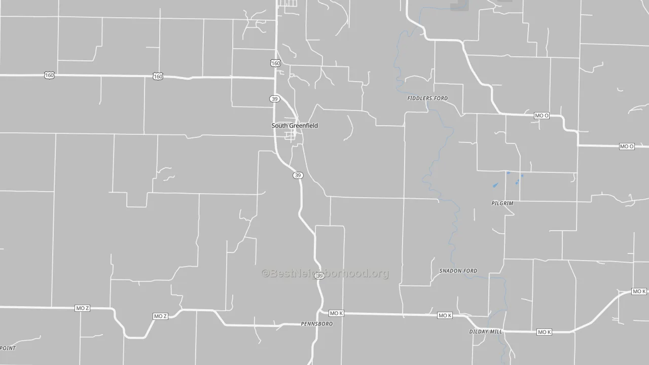 Transit Grade map of South Greenfield, MO
