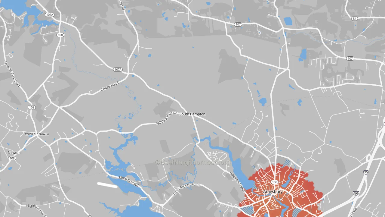 Transit Grade map of South Hampton, NH