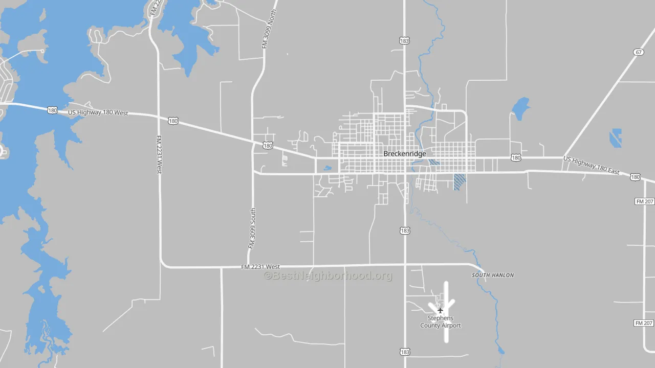 Transit Grade map of South Hanlon, TX