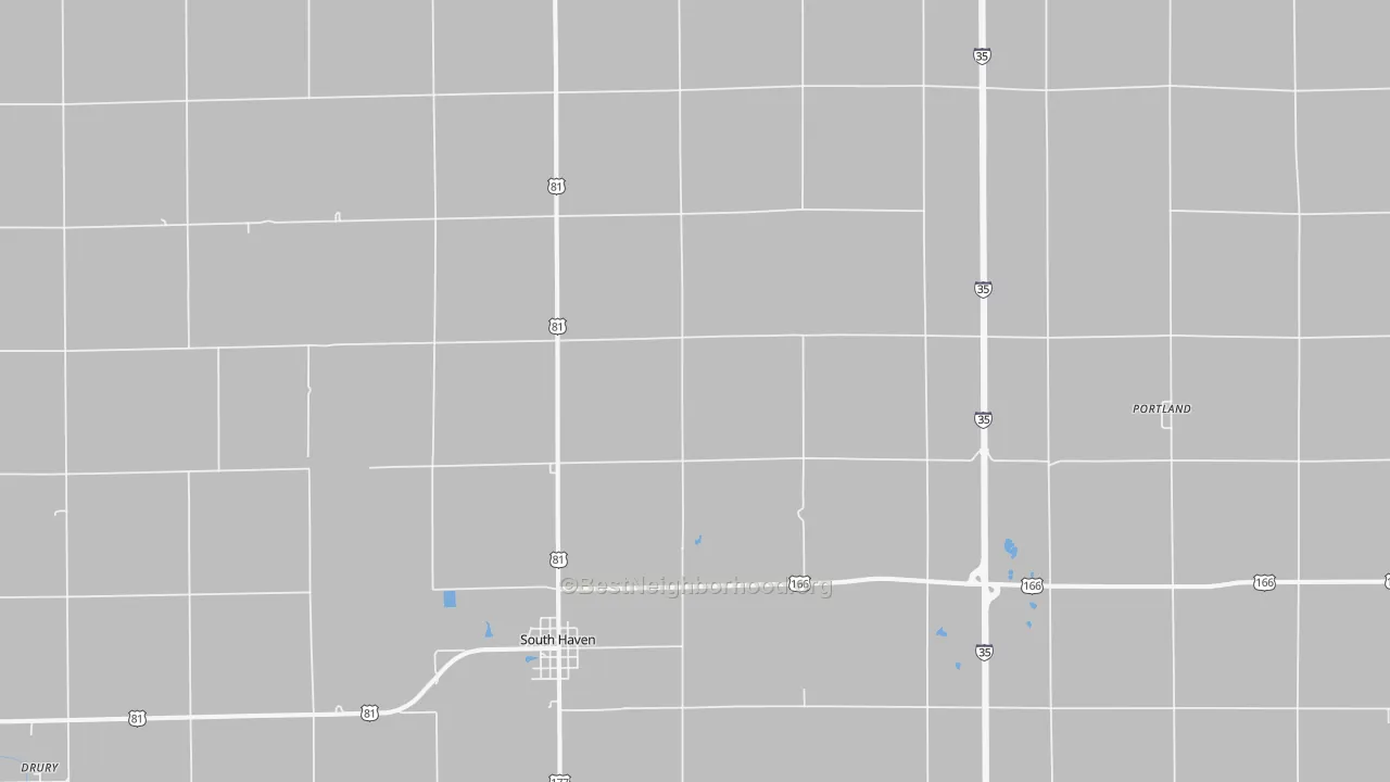 Transit Grade map of South Haven, KS