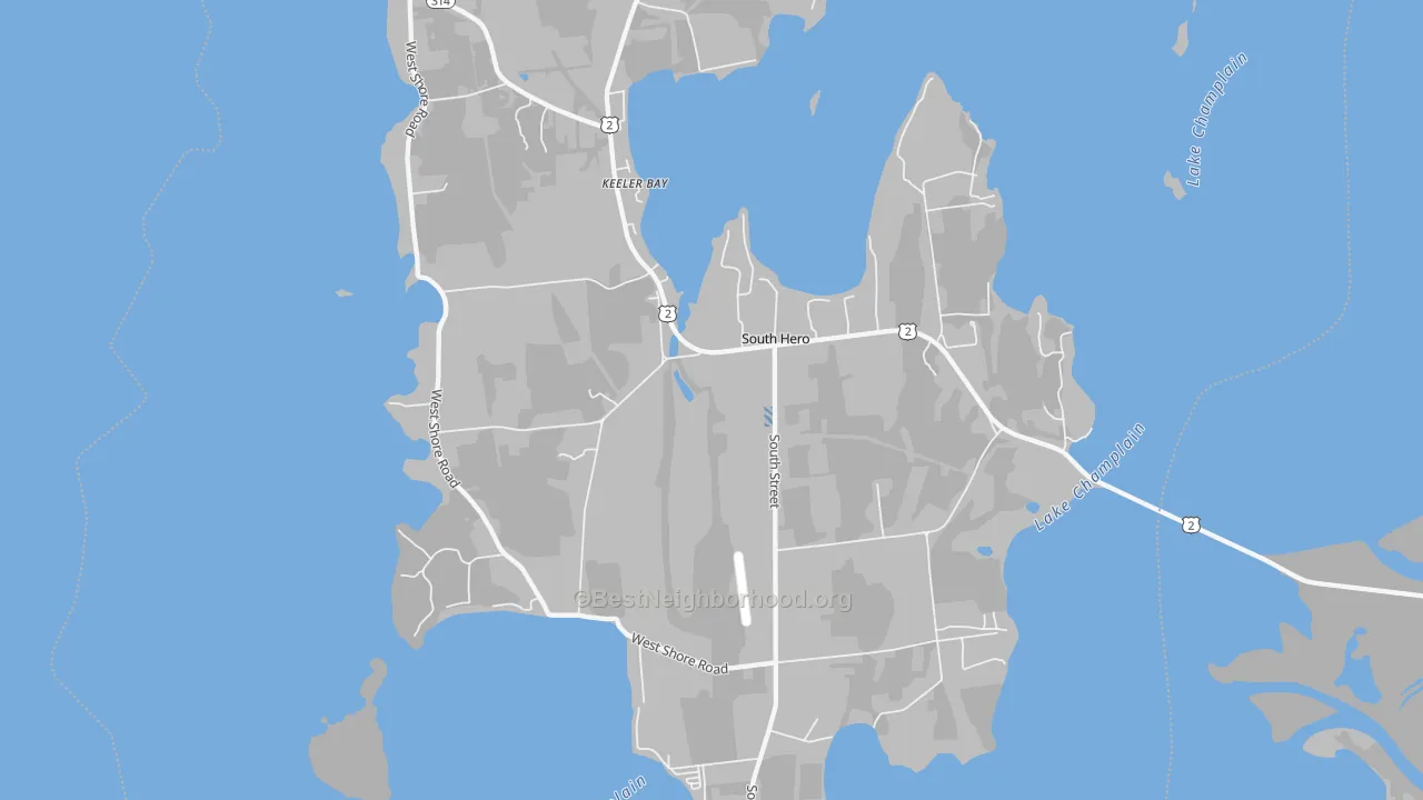 Transit Grade map of South Hero, VT