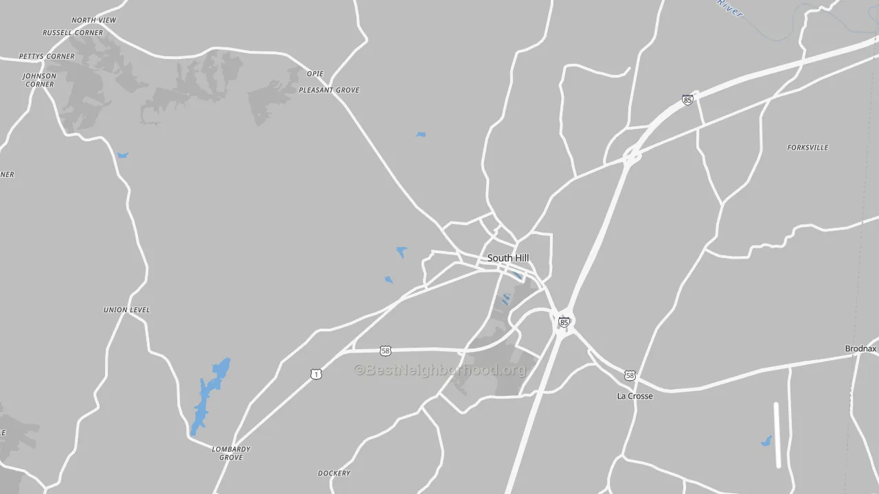 Transit Grade map of South Hill, VA