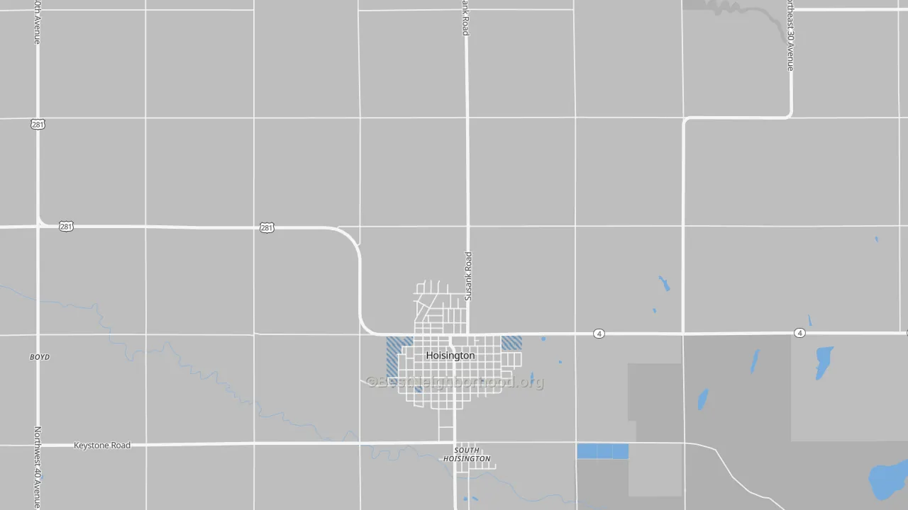 Transit Grade map of South Hoisington, KS