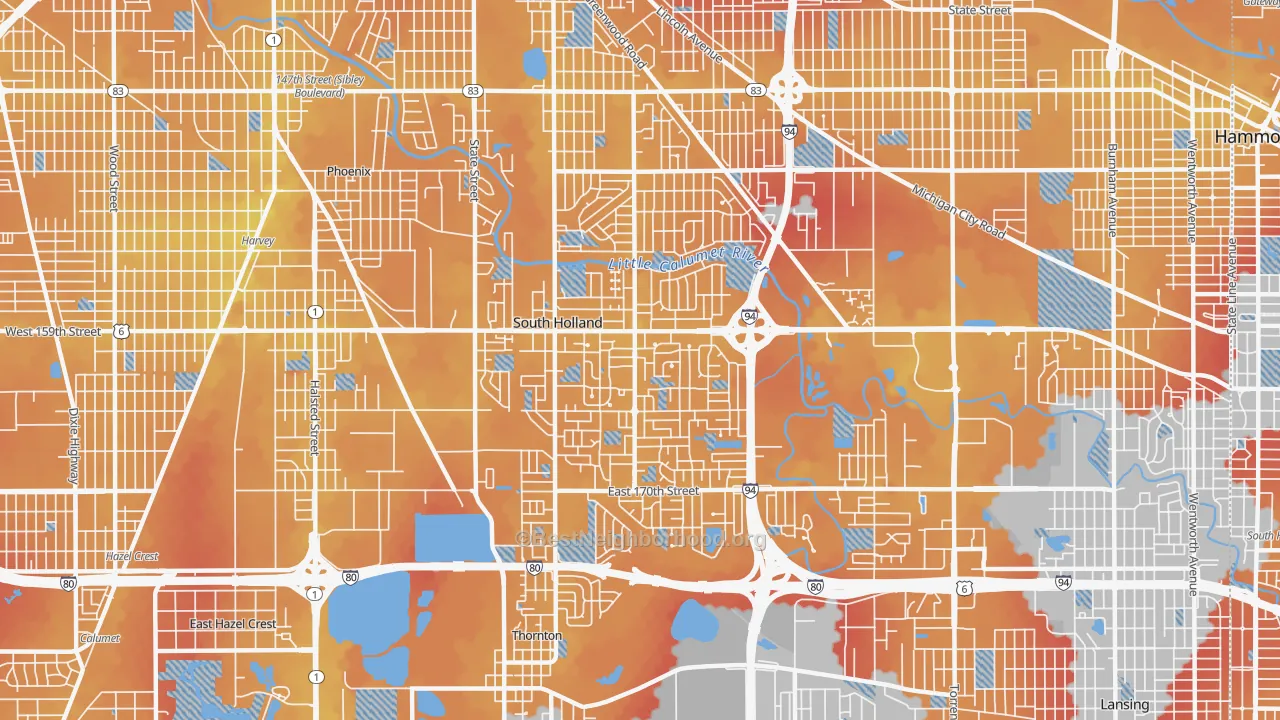 Transit Grade map of South Holland, IL