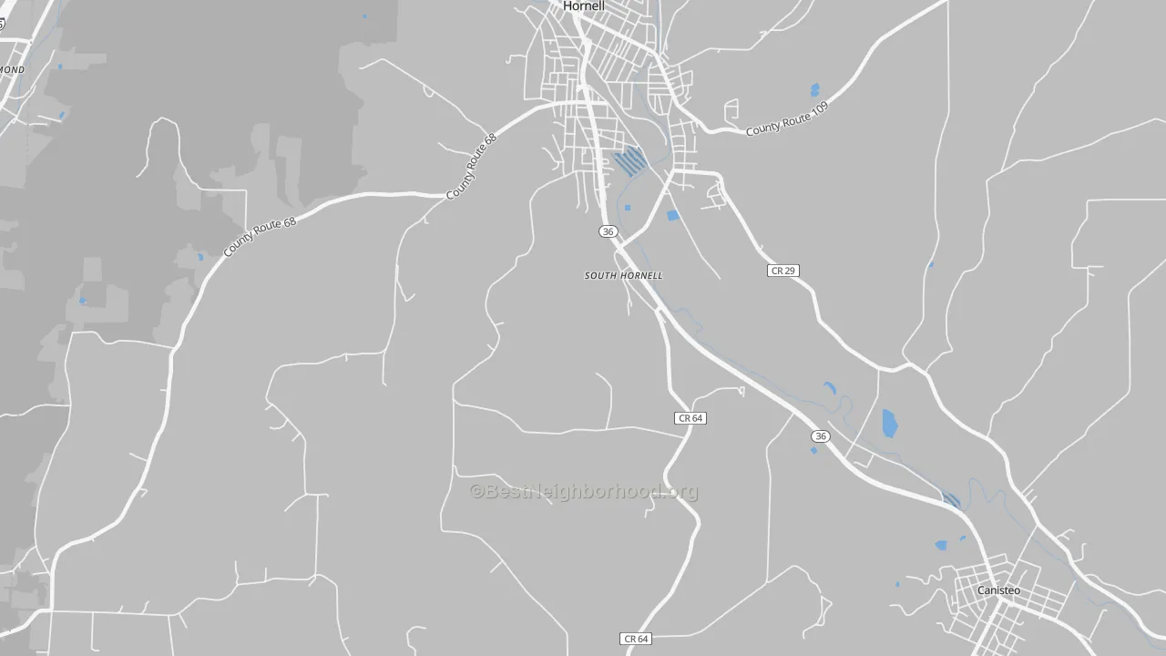 Transit Grade map of South Hornell, NY