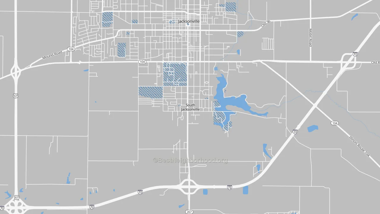 Transit Grade map of South Jacksonville, IL