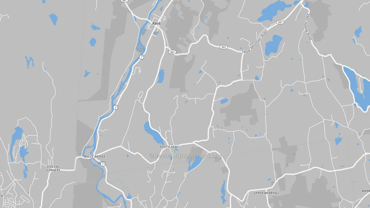Transit Grade map of South Kent, CT