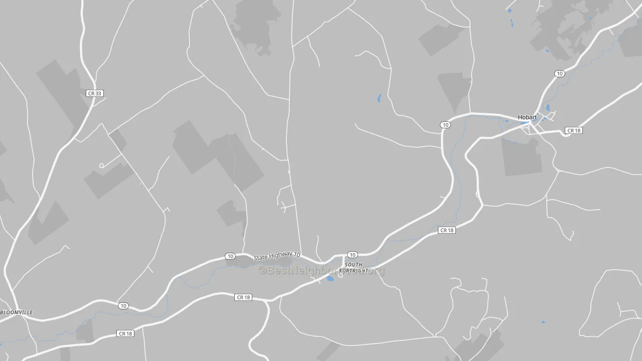 Transit Grade map of South Kortright, NY
