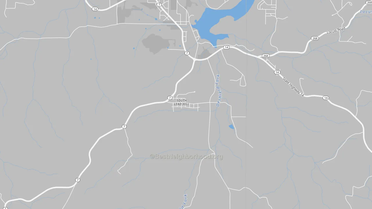 Transit Grade map of South Lead Hill, AR