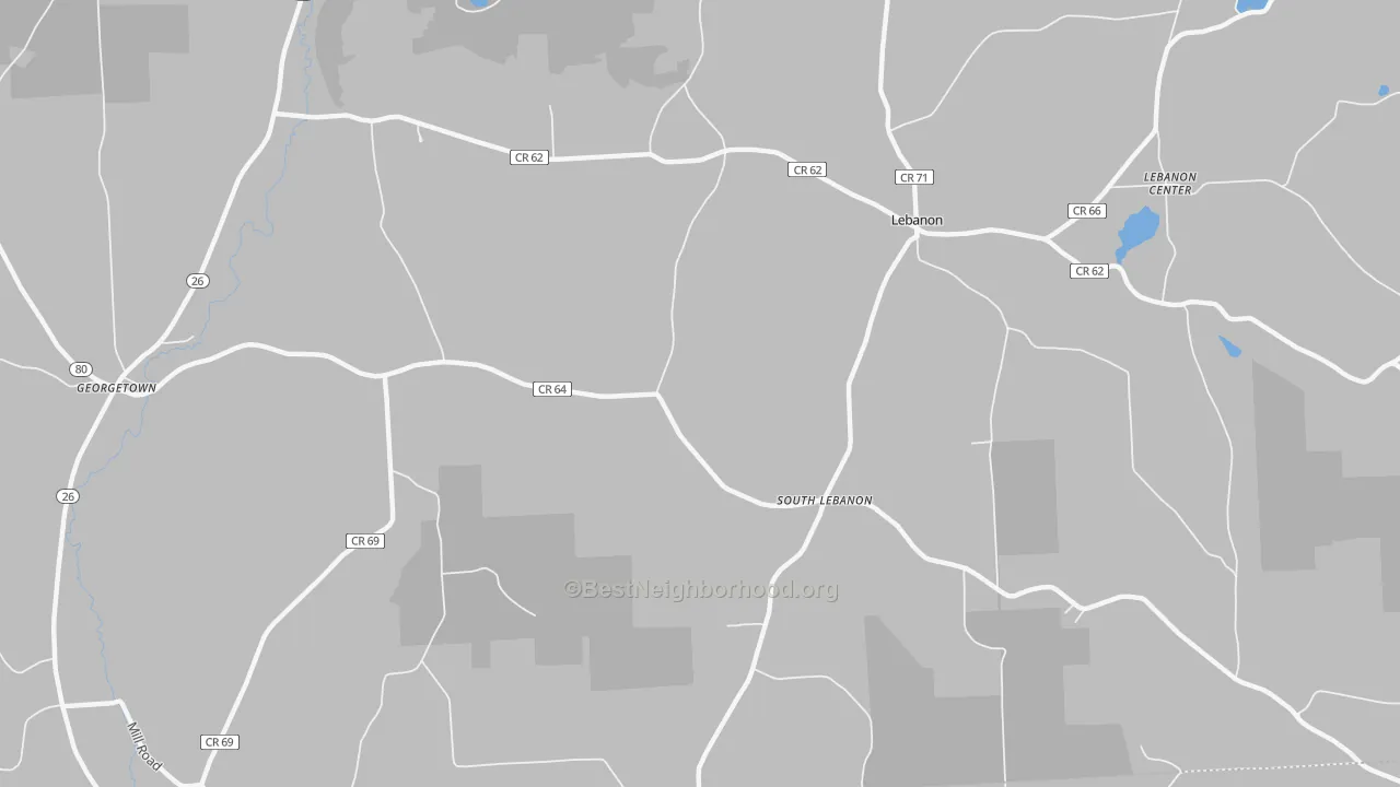 Transit Grade map of South Lebanon, NY