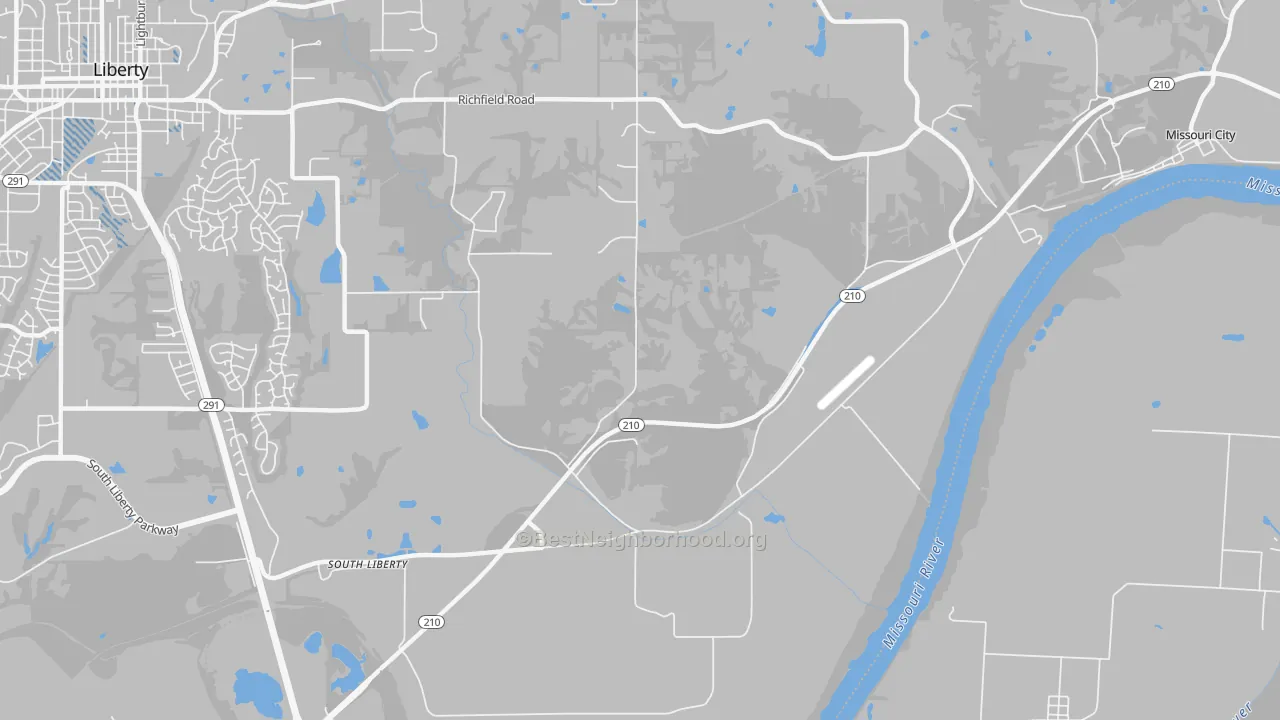 Transit Grade map of South Liberty, MO