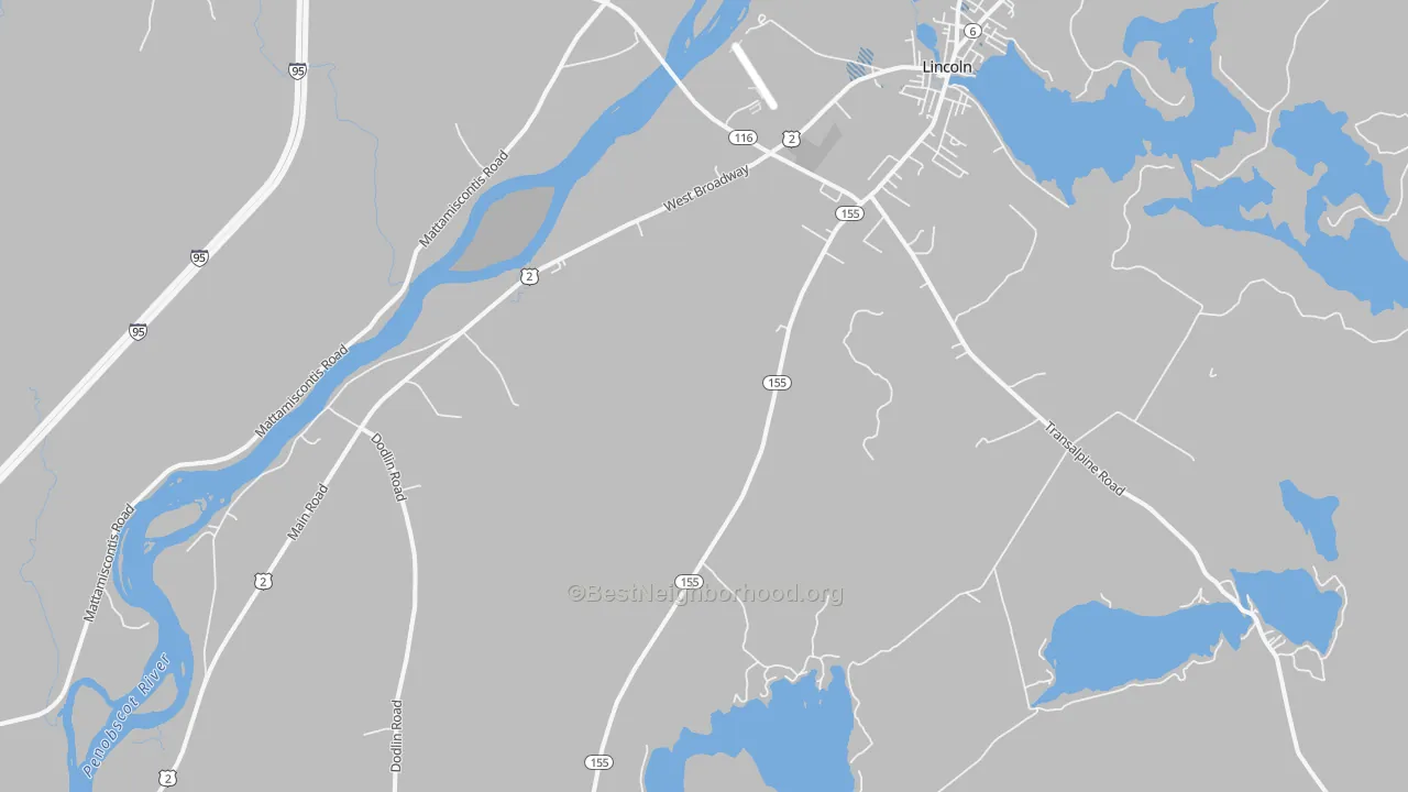 Transit Grade map of South Lincoln, ME