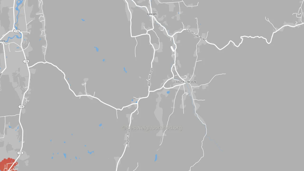 Transit Grade map of South Lincoln, VT