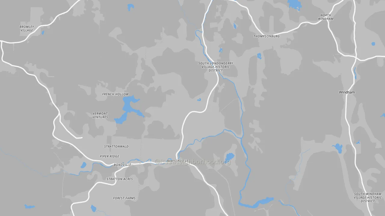 Transit Grade map of South Londonderry, VT