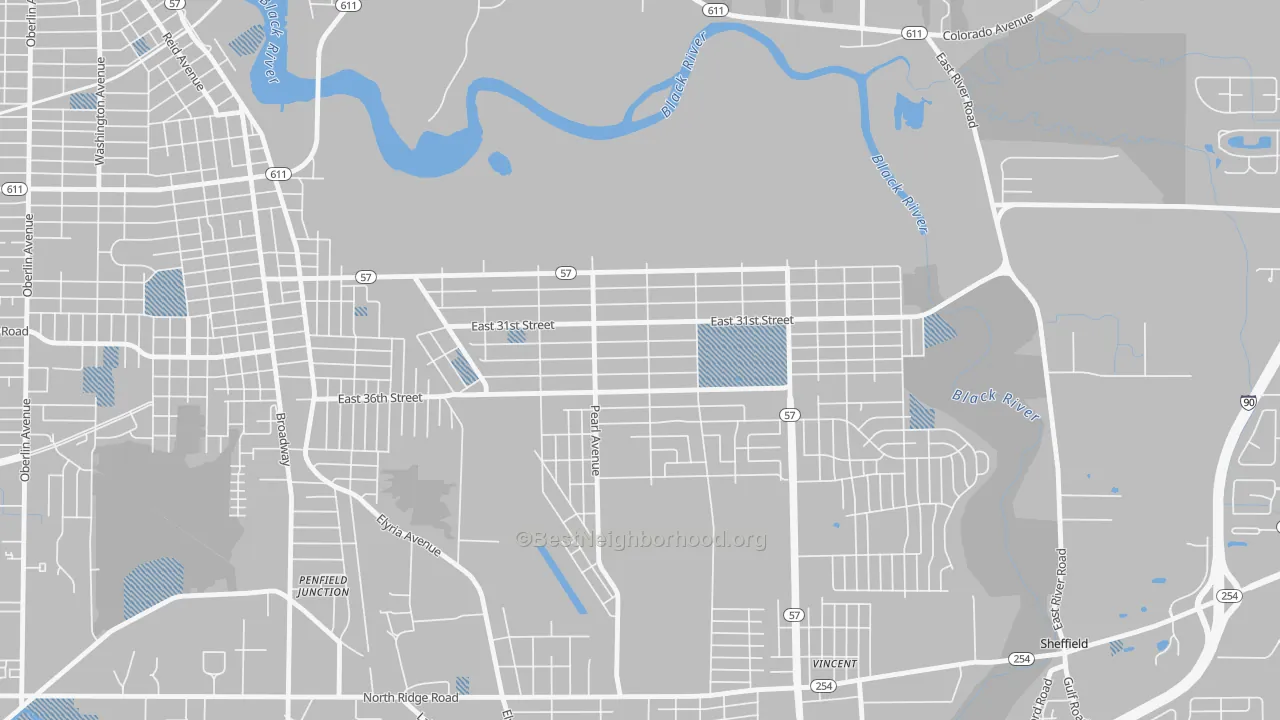 Transit Grade map of South Lorain, Lorain, OH