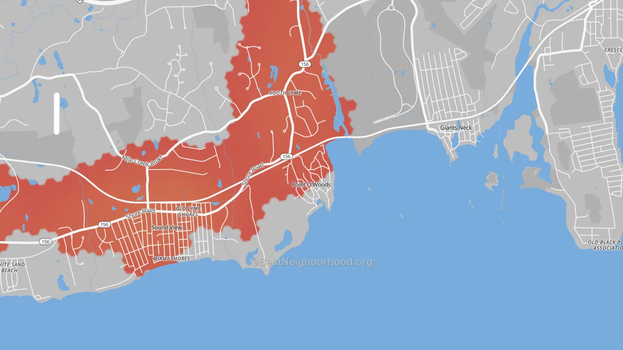 Transit Grade map of South Lyme, CT