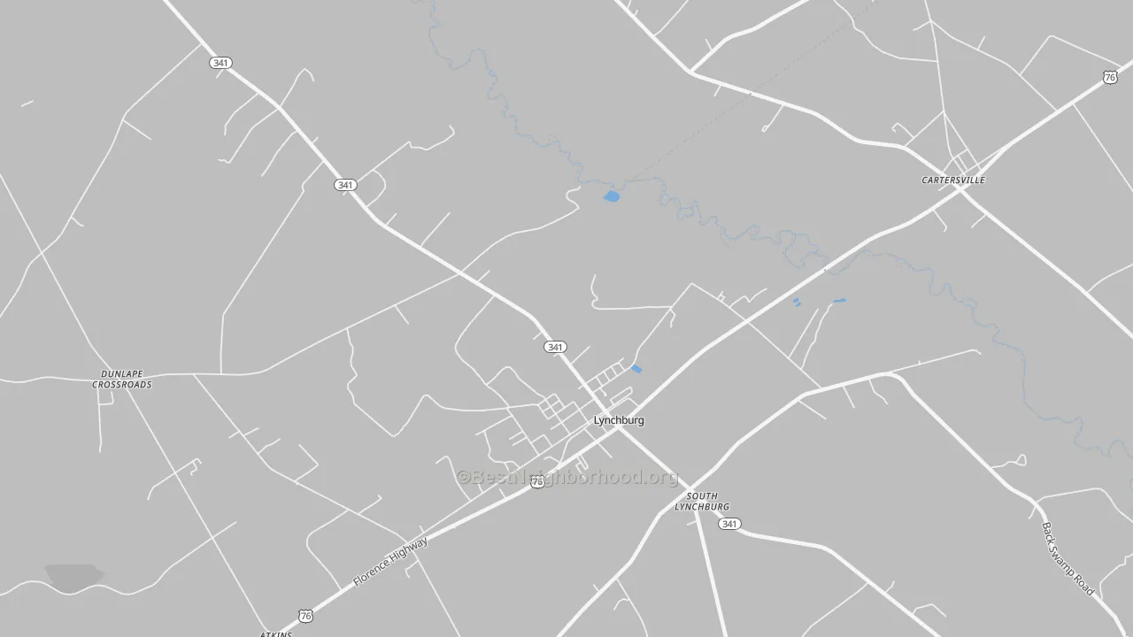 Transit Grade map of South Lynchburg, SC